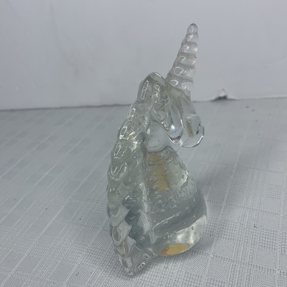 T GLASS UNICORN Heavy Duty Paper Weight W/ Controlled Bubbles - Picture 4 of 7